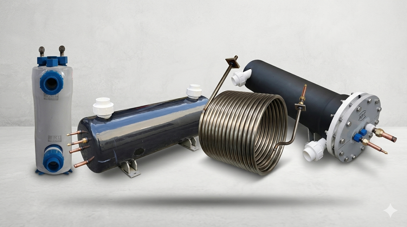 APT 1HP-5HP Titanium Coil Heat Exchangers Showcase