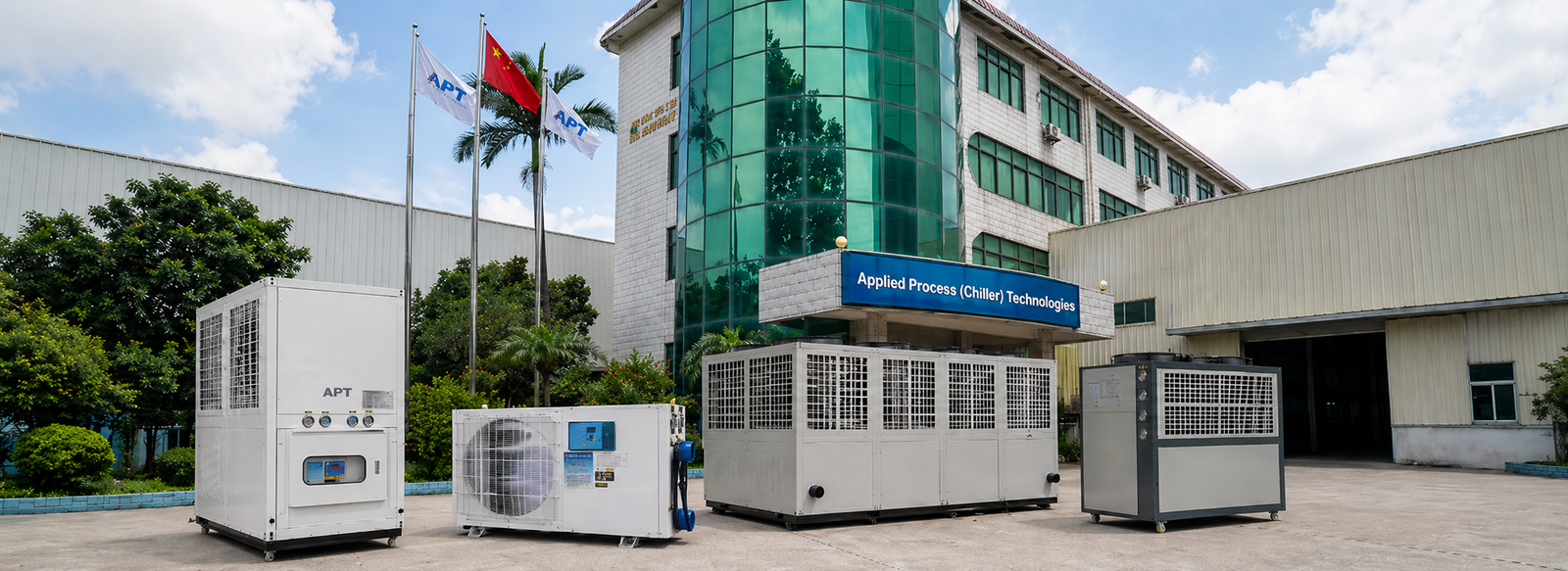 APT Chiller Foshan workshop for industrial cooling system production