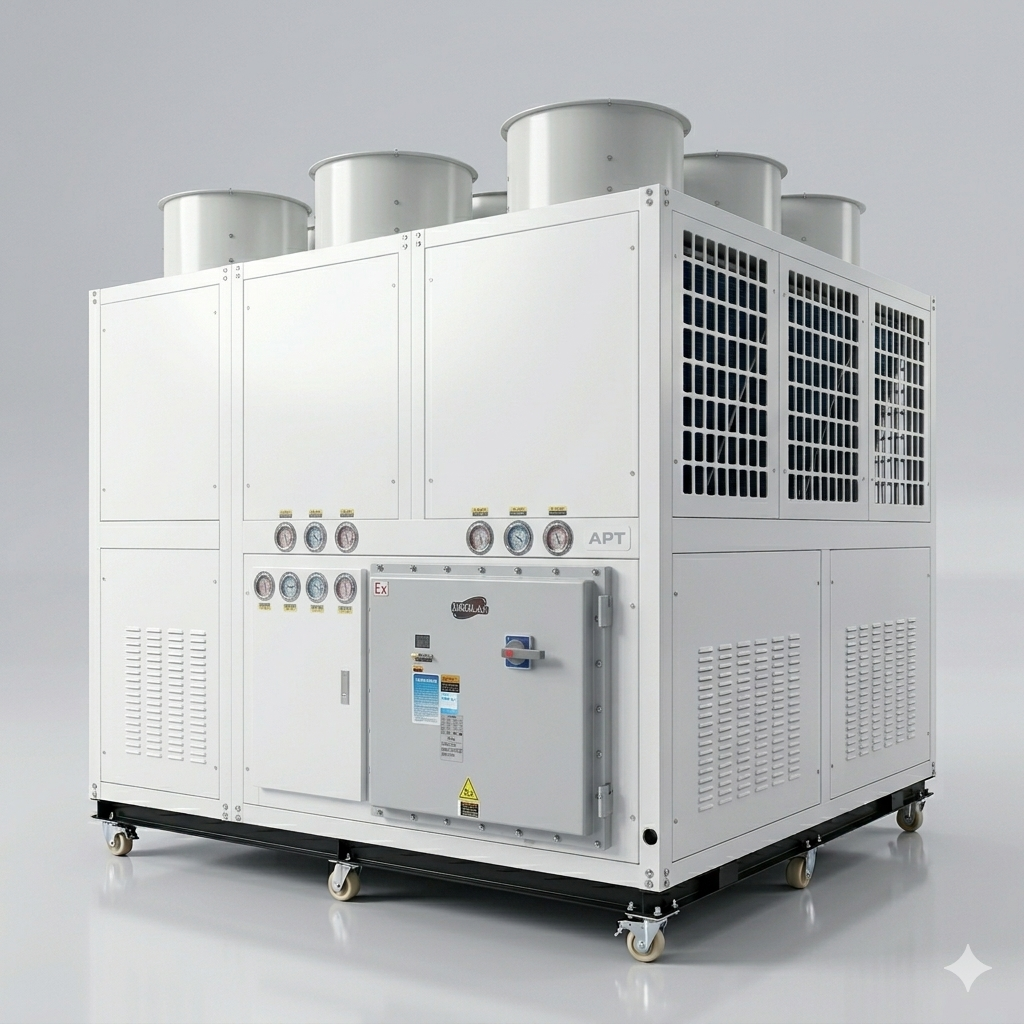 Custom industrial chillers with different structure layouts and working condition configurations