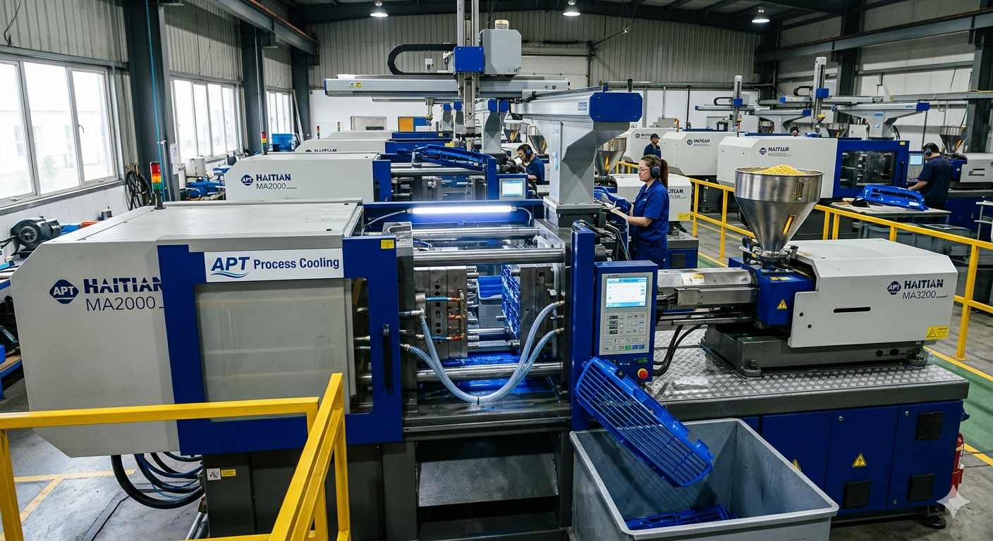 Industrial Injection Molding Workshop Cooling System