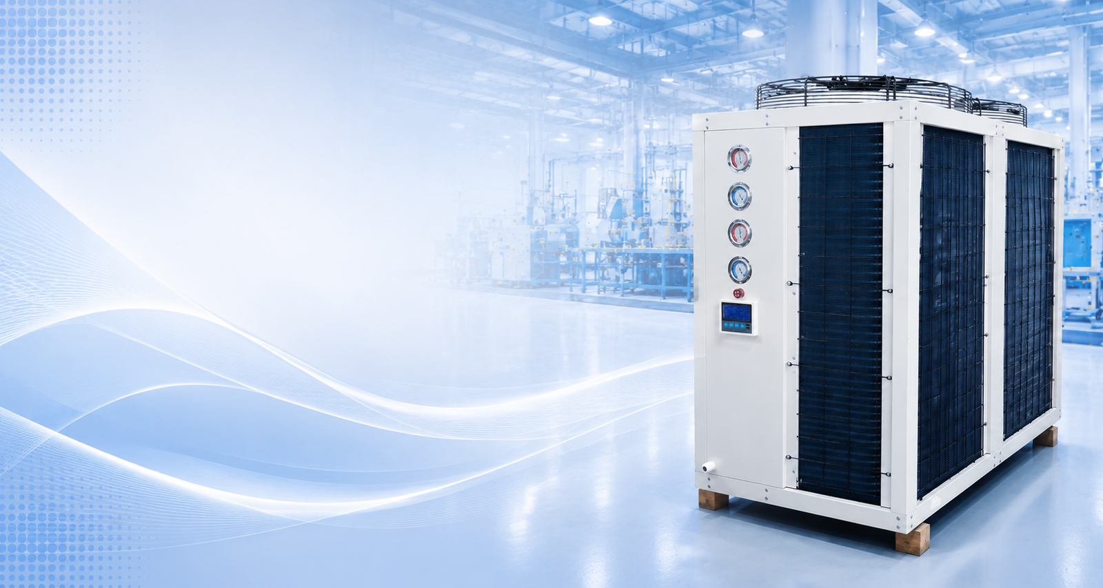 15HP air cooled industrial chiller for medium duty process cooling by APT Industrial Chiller
