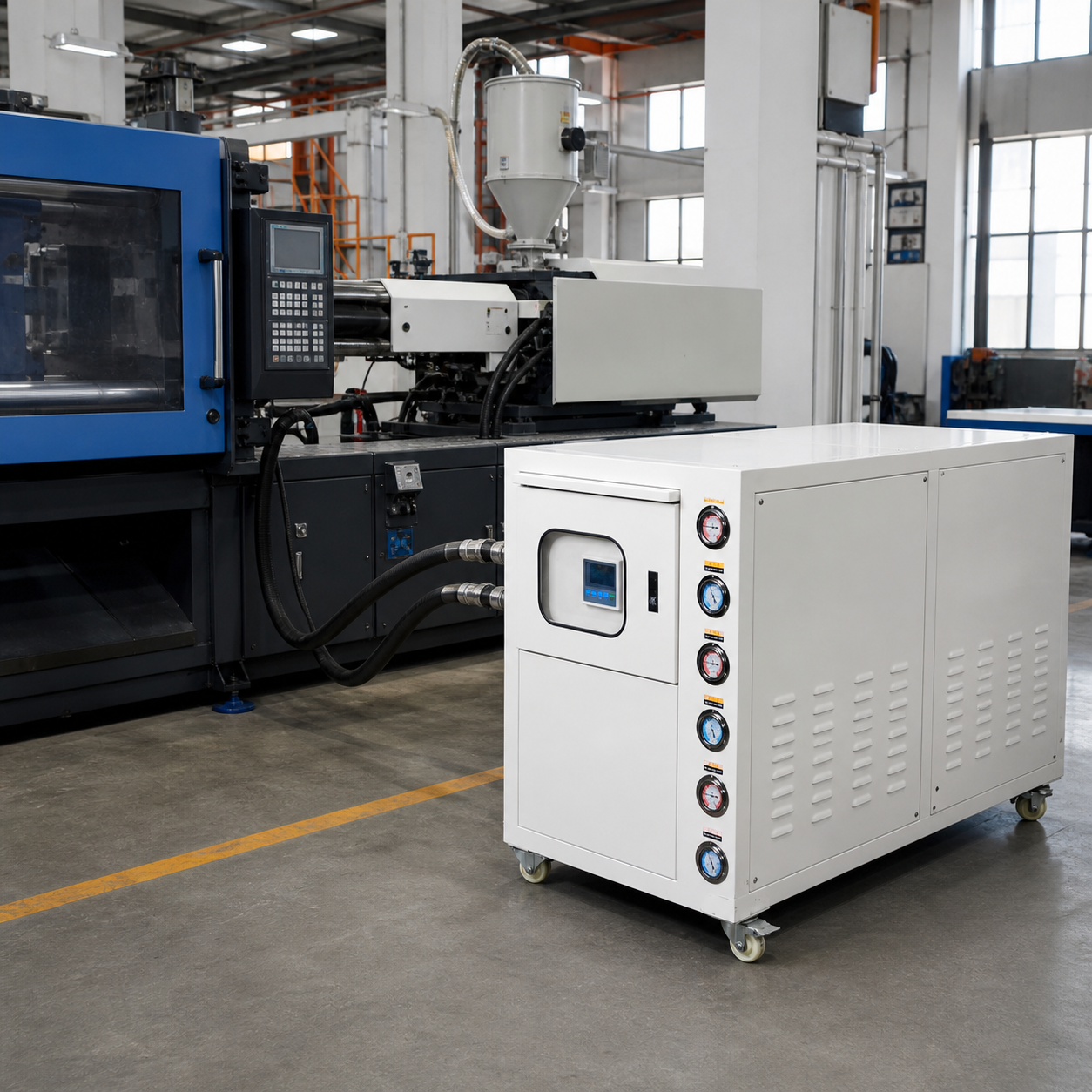 APT 20 to 50 HP industrial water-cooled chiller for configurable process cooling applications
