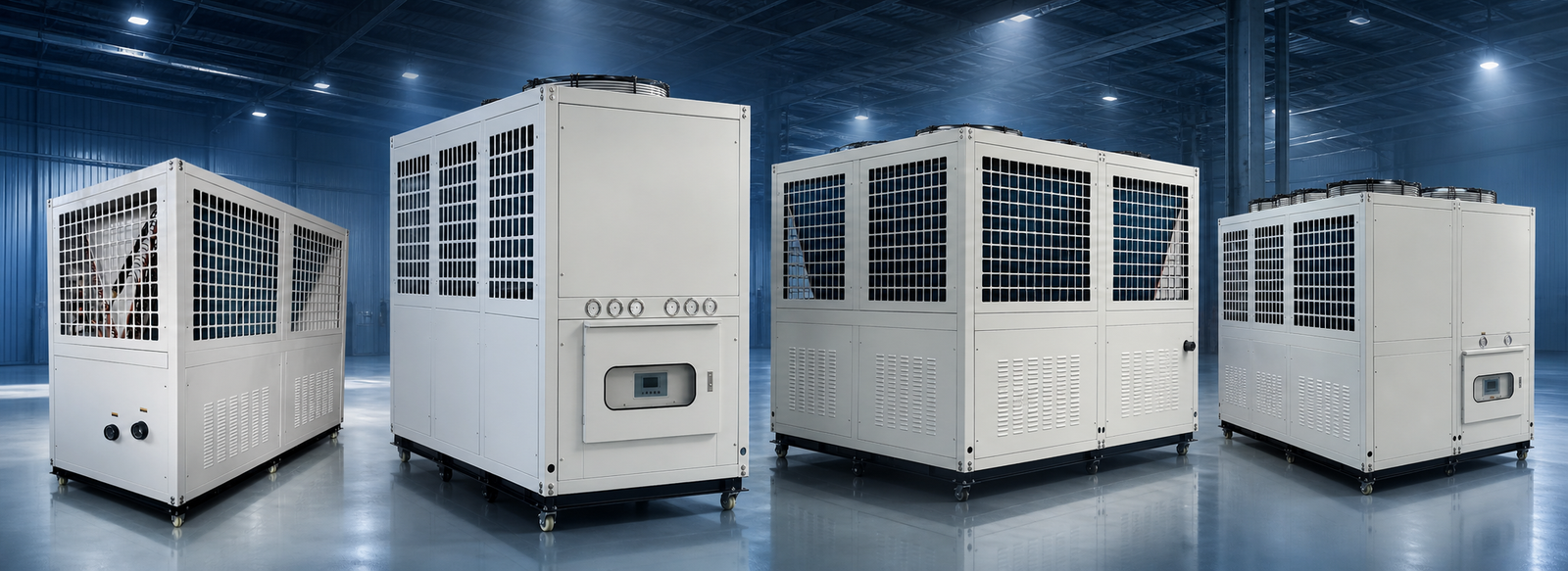 Air-cooled industrial chiller for standalone process cooling applications