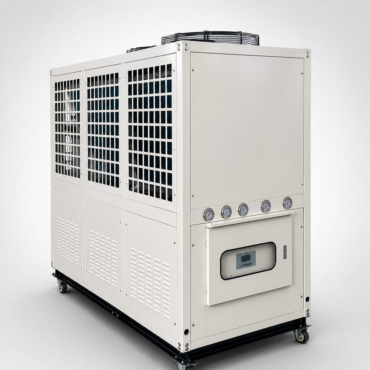 20 HP large air-cooled chiller with shell and tube evaporator for industrial process cooling