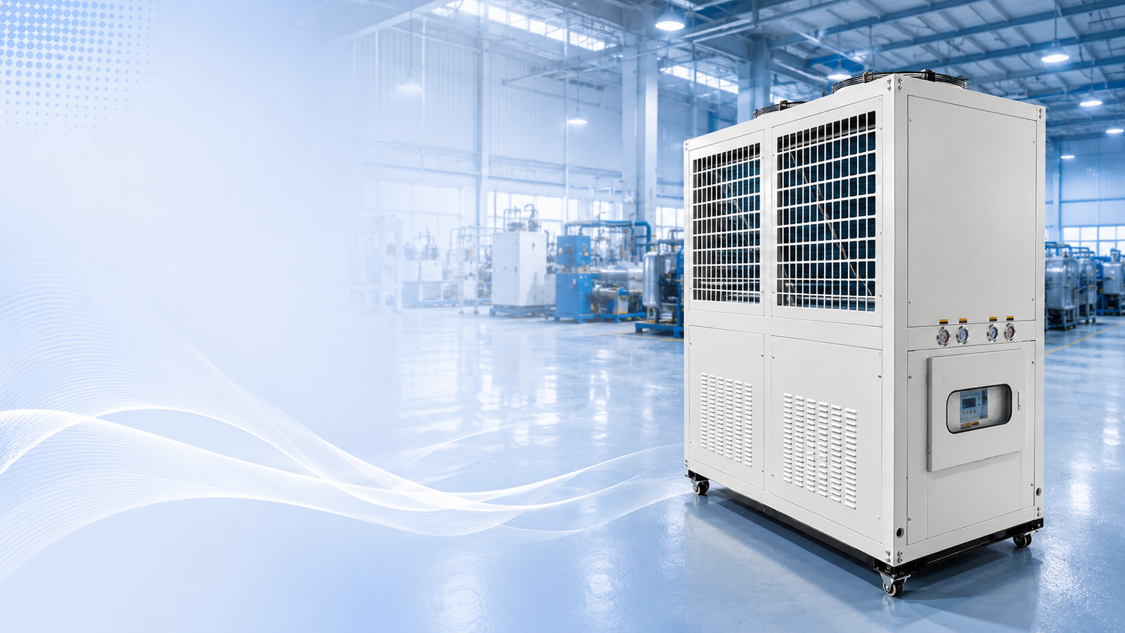 25HP air cooled industrial chiller for large medium duty process cooling by APT Industrial Chiller