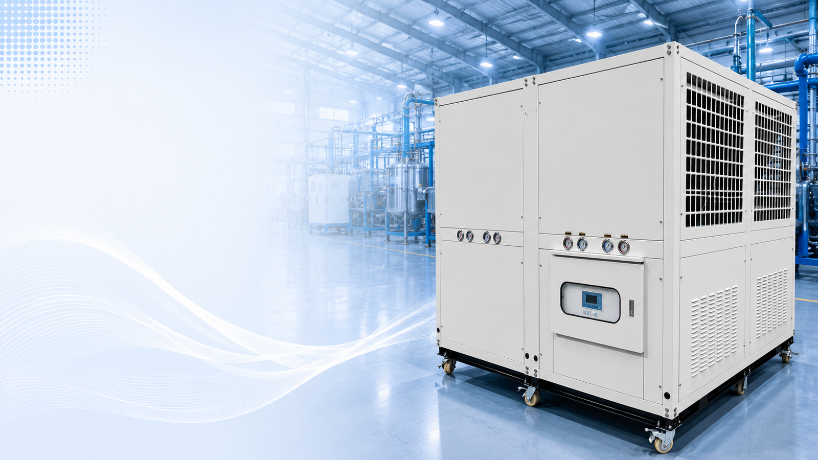 50HP air cooled industrial chiller for heavy duty process cooling by APT Industrial Chiller