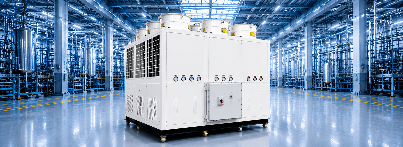 Explosion-proof industrial chiller for hazardous area process cooling