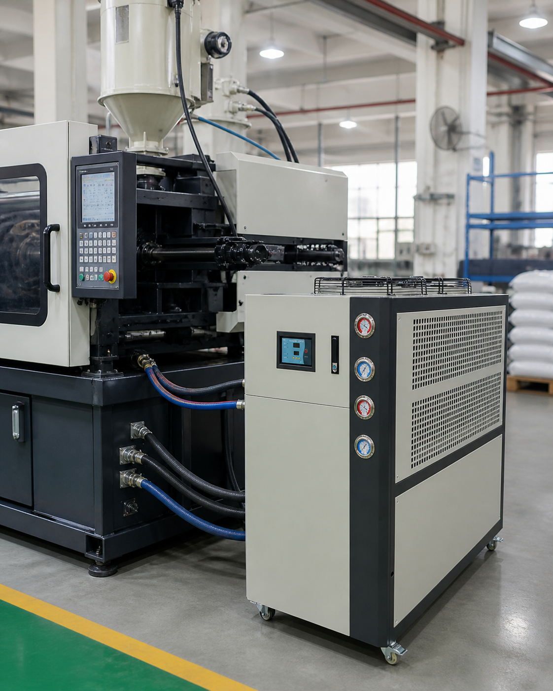 Industrial chiller for die casting machine and mold cooling
