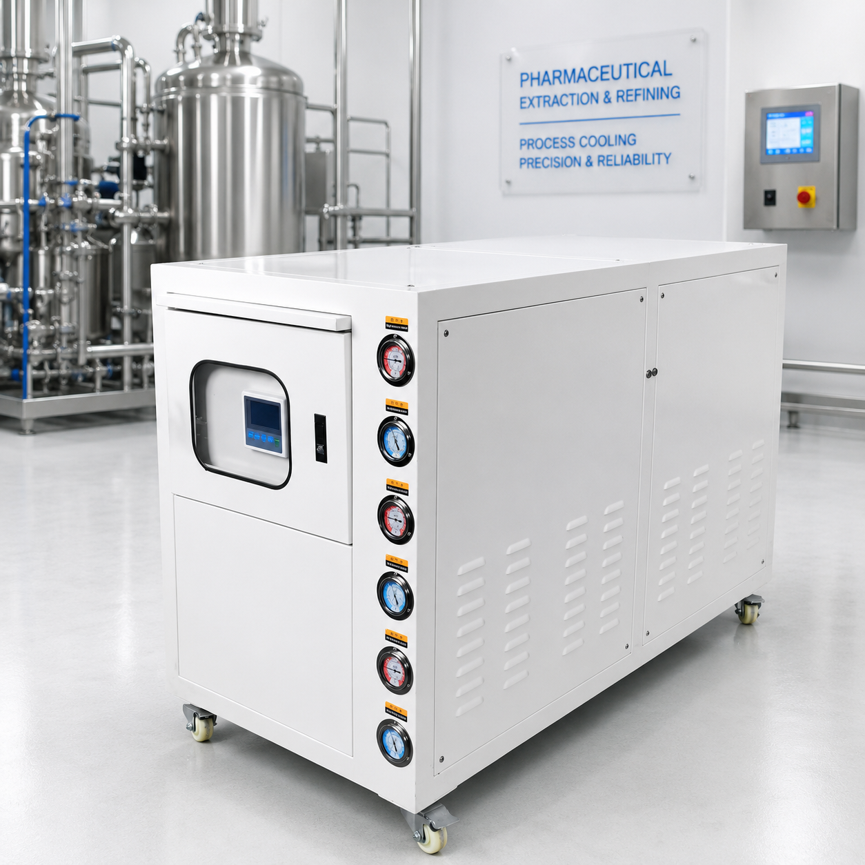 APT small water-cooled chiller for pharmaceutical extraction and refining cooling