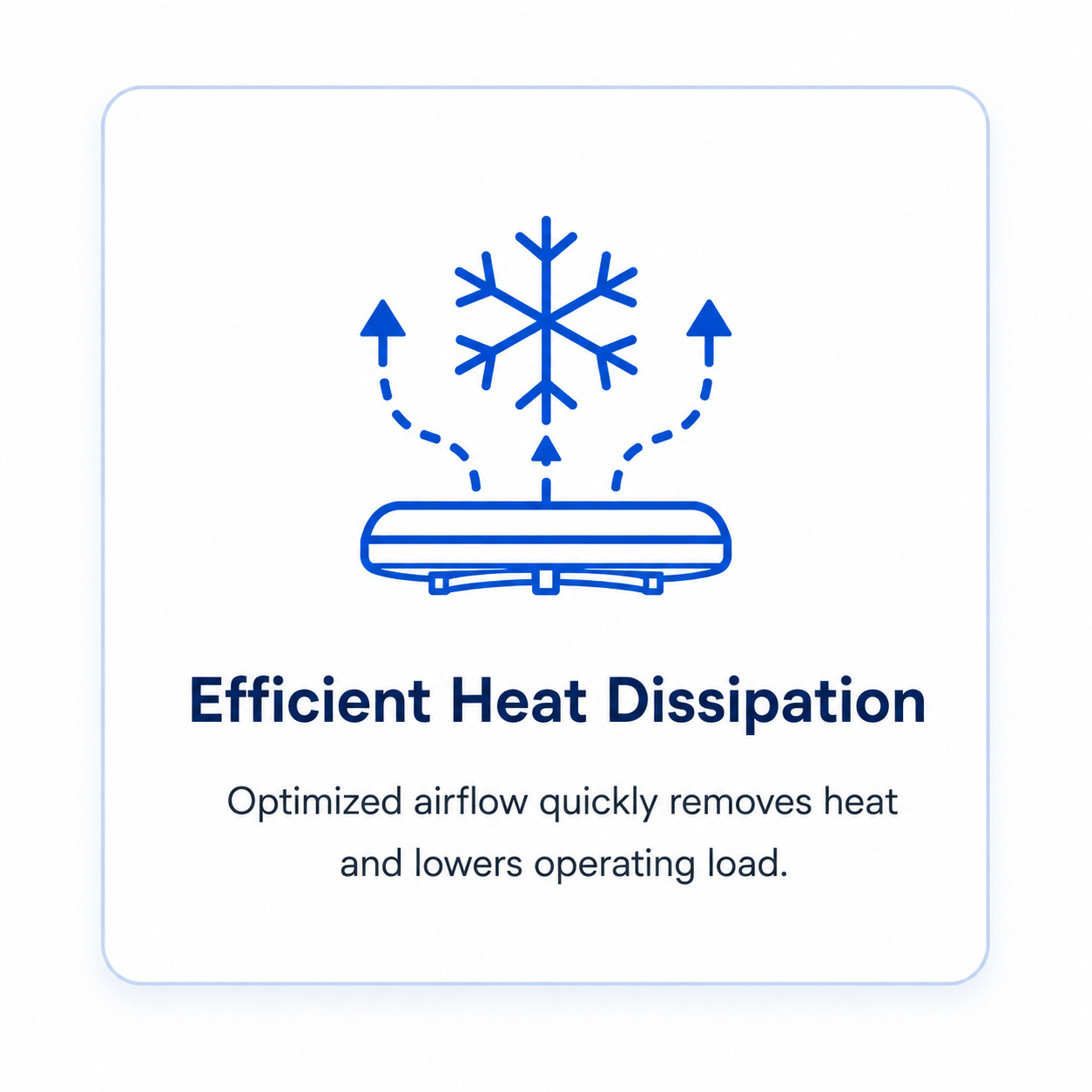 Efficient heat dissipation icon