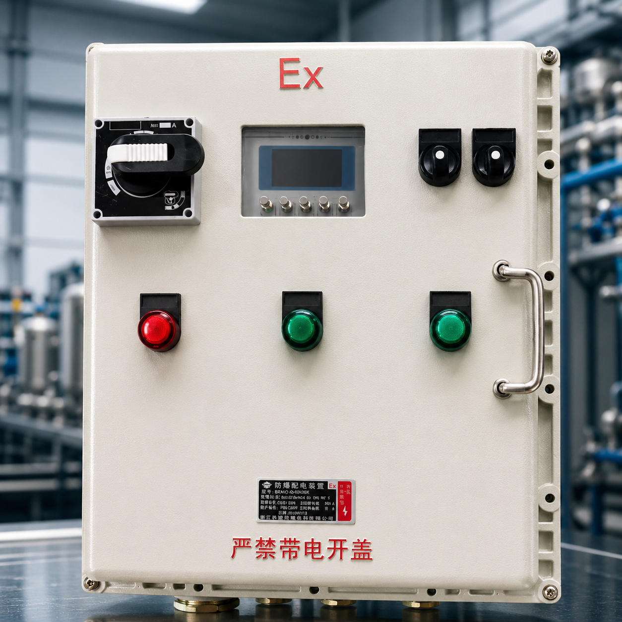 Explosion-proof corrosion-resistant control panel for electroplating chiller