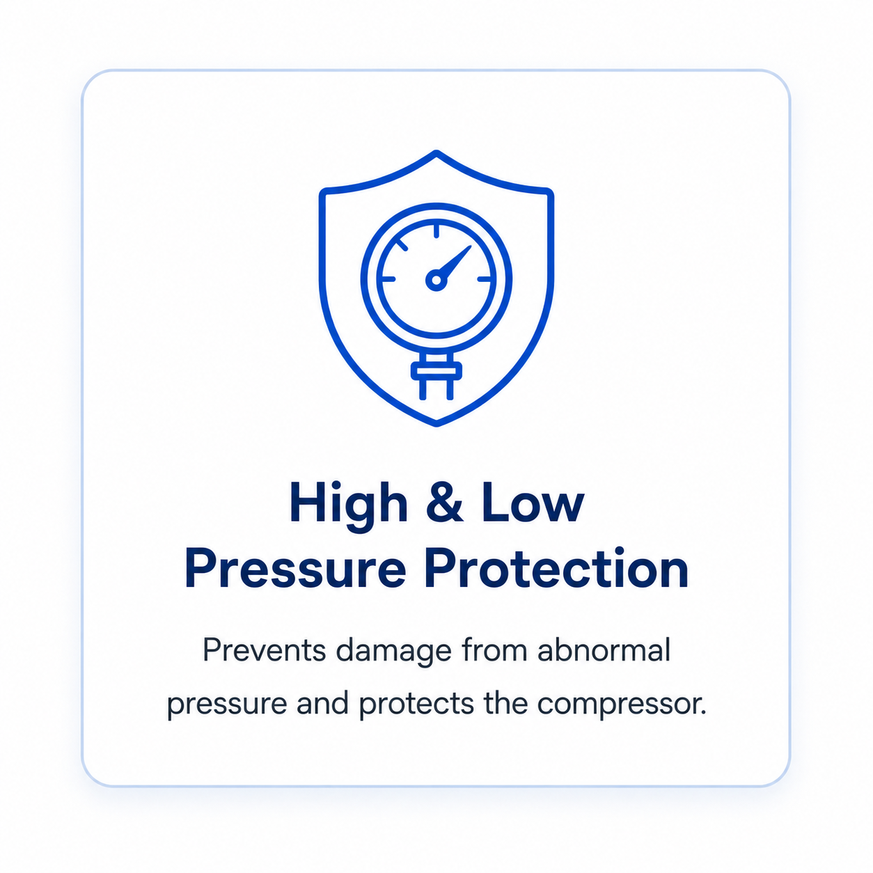 High and low pressure protection icon