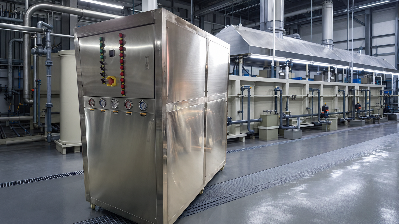 24HP stainless steel water cooled industrial chiller for corrosive process cooling reference