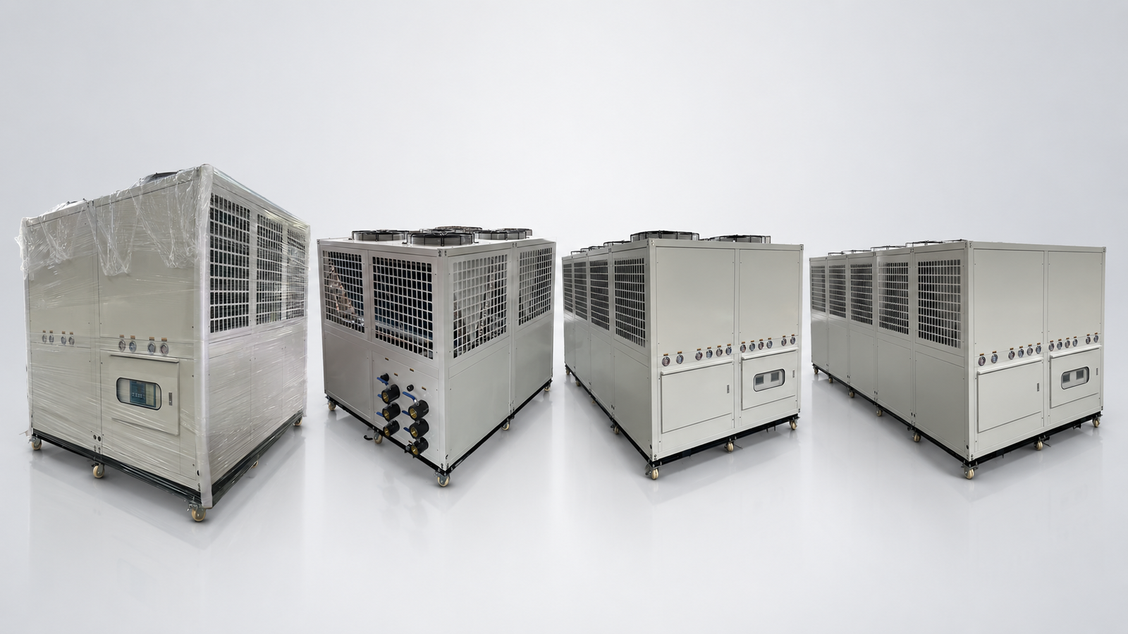 High ambient factory cooling case for industrial process cooling