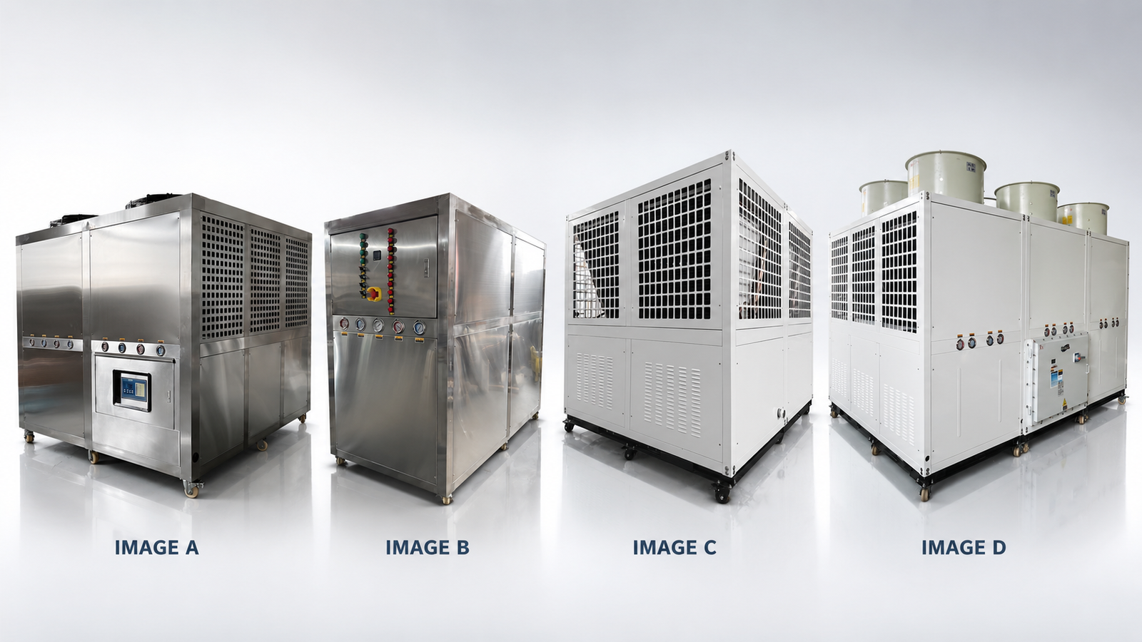 Food grade process cooling case for industrial process cooling